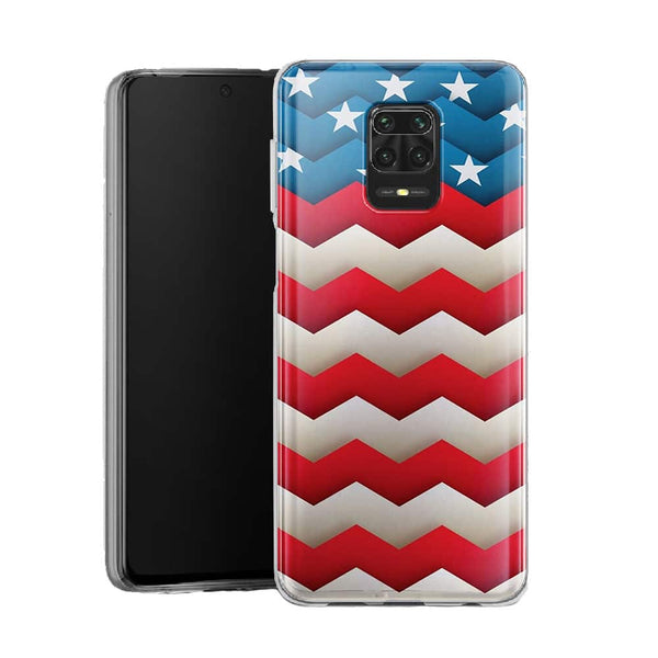 Coque pour Xiaomi Note 9 Usa Chevrons Vote | Housse Silicone, Etui Antichoc / Motif Américain
